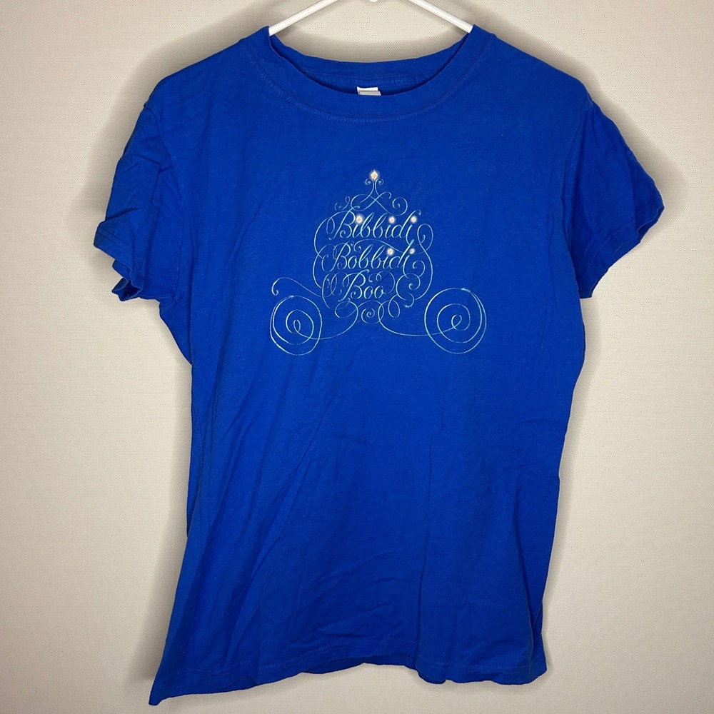 Disney Bibbidi Bobbidi Boo Cinderella Carriage Girls T-Shirt XXL Blue Princess